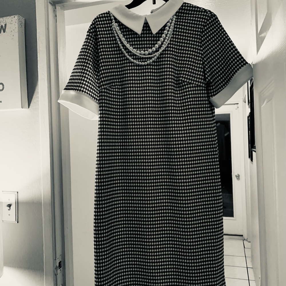 Houndstooth Sheath Dress